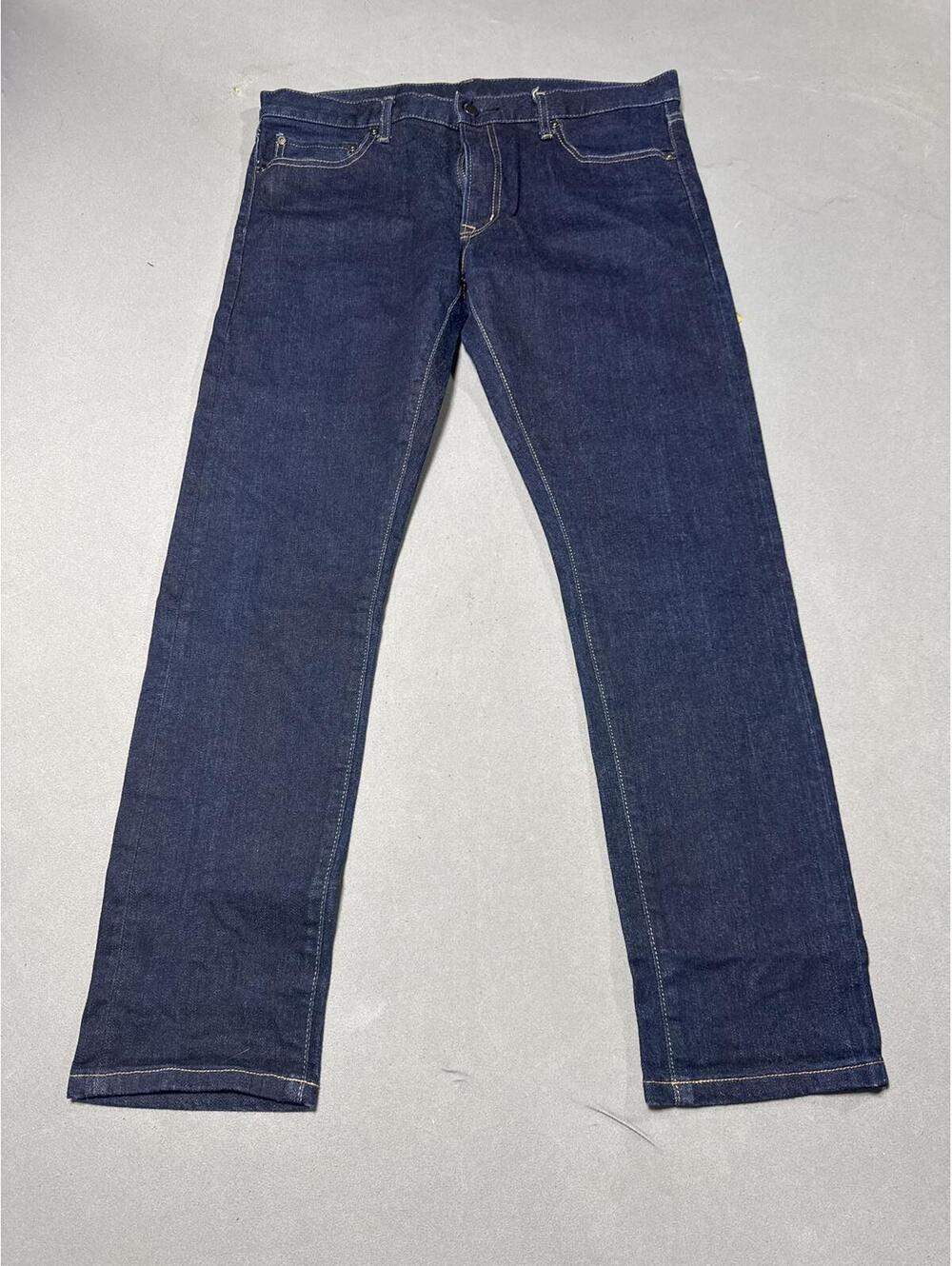 Uniqlo Mens Slim Straight Low Rise Selvedge Denim Jeans Size 35 X 32